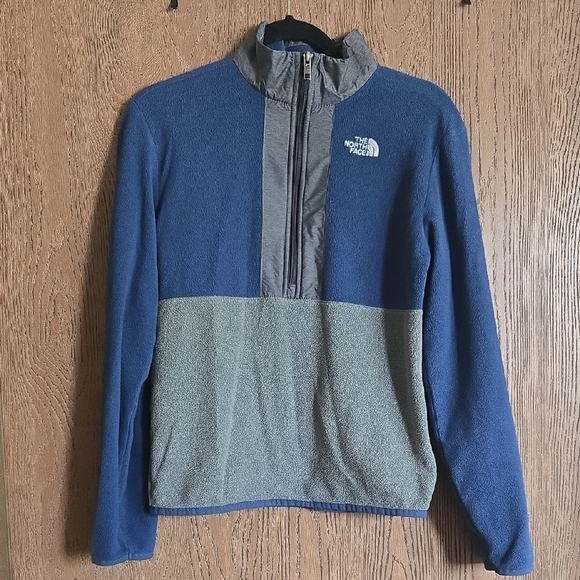 The North Face Boys Teen Glacier 1/2 Zip-Up Fleece Pullover - Picture 1 of 7